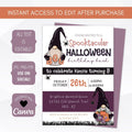 Halloween birthday party invitation